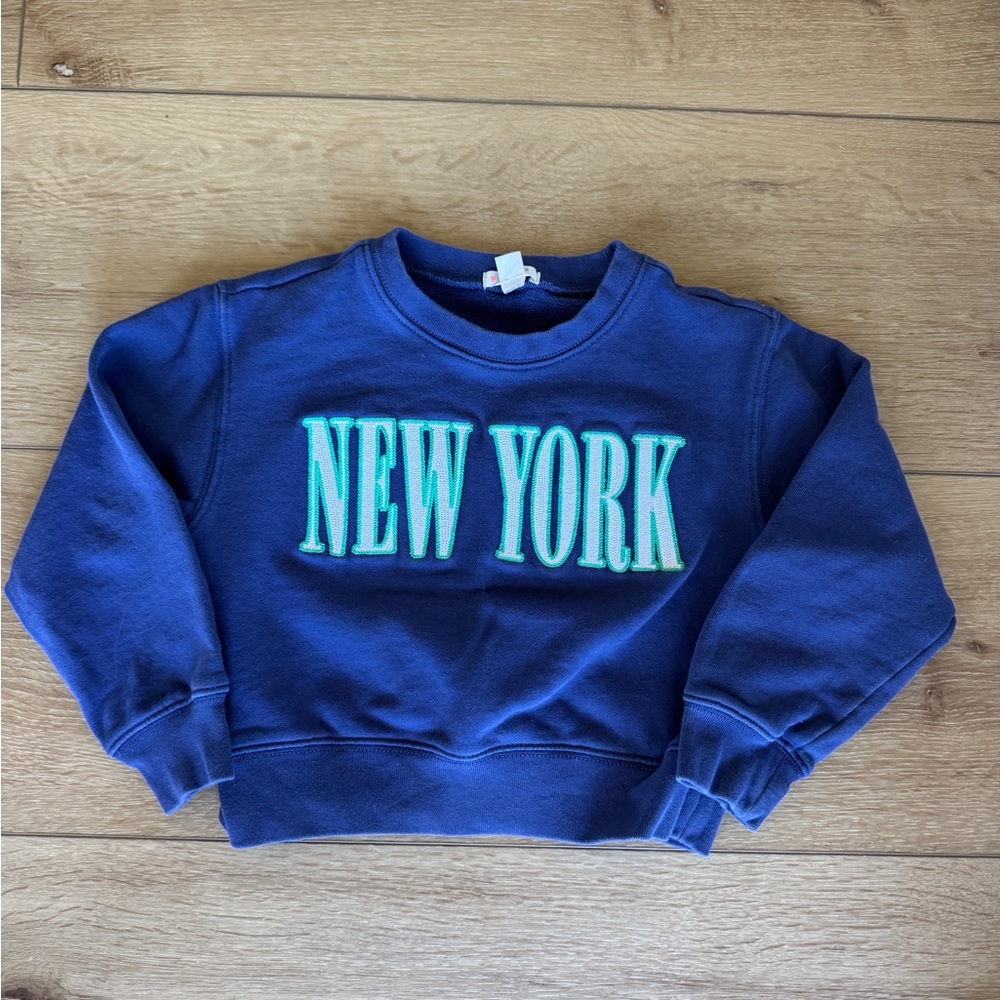 Crewcuts Blue Sweatshirt with New York Text